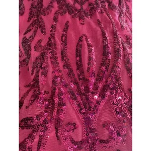 Crystal Sky Pink Sequin Mini Dress Women's L Sparkly Swiftie Spaghetti Strap NWT thumbnail 12