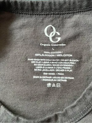 Organic Generation Women's L Black Osaka Japan Streetwear Short Sleeve Tee thumbnail 2