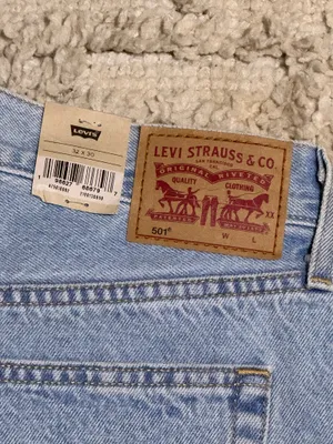 New Women’s Levi’s 501 High-Rise Straight Leg Chaps Two Tone Jeans, Size 32/30 thumbnail 11