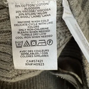 NWT LOFT Green Button-Up Cable Knit Preppy Cardigan Sweater Cotton Wool Blend thumbnail 7