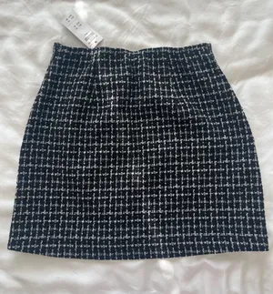 Abercrombie Tweed Skirt Mini Black White thumbnail 3