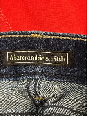 Abercrombie & Fitch medium wash distressed rolled cuff denim shorts Size 24 thumbnail 7