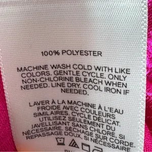 Express Satin Drape Front String Racerback Camisole Top Hot‎ Pink Medium thumbnail 9
