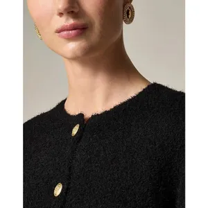 J. CREW Cinched Waist Black Sweater Jacket Size XL thumbnail 9