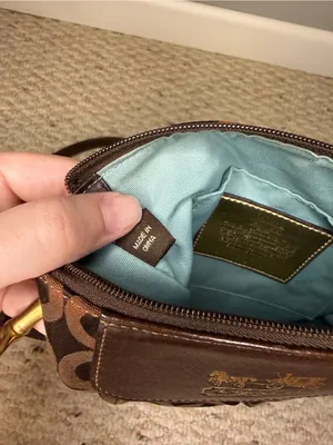 Y2K Coach Signature Op Art Madison Crossbody Bag in Brown Coach Monogram Purse thumbnail 10