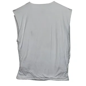 Abercrombie & Fitch A&F Modal Collection White Ruched Sleeveless Blouse Size L thumbnail 2
