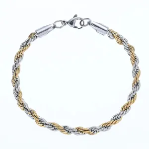 5mm Stainless Steel Twist Chain Bracelet thumbnail 1