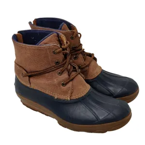 Brown blue Sperry Duck rain Boot sz 7 thumbnail 3