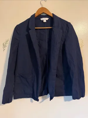 Old Navy Dark Blue Open-Front Women's Blazer thumbnail 1