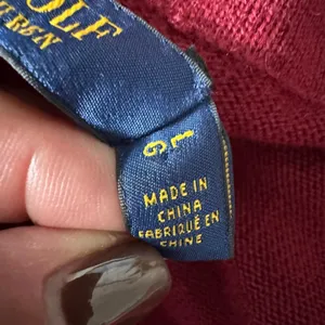 Polo Golf Ralph Lauren Women’s Cashmere Full Zip Sweater Burgundy Size L thumbnail 7
