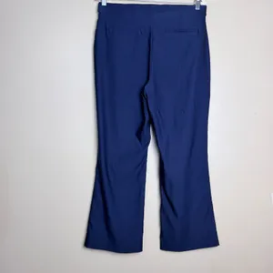 Crown & Ivy Pants Women Stretch Pull On Flare Workwear Trousers Size L Navy thumbnail 2