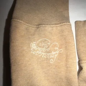 American Eagle V Neck Hoodie Large Tan Heathered Fleece Pullover Boho Y2K Coasta thumbnail 8