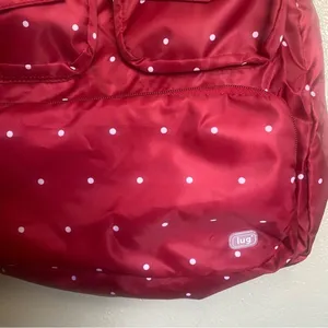 Lug polka dot Red and white Bag‎ Lightweight packable Tote Bag thumbnail 5