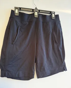 Athleta Black‎ Athletic Shorts Womens Size S Zip Pockets Performance thumbnail 1