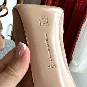 gianvito rossi marquis suede pumps straps size 38.5 38 1/2 dust pink thumbnail 4