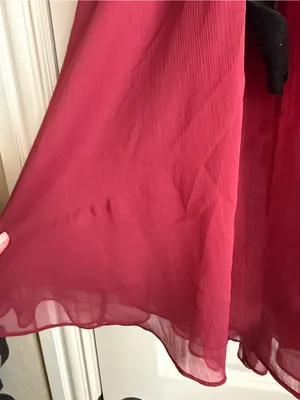 For Love & Lemons Claudine Babydoll Mini Dress Large Burgundy Romantic Flower S thumbnail 7