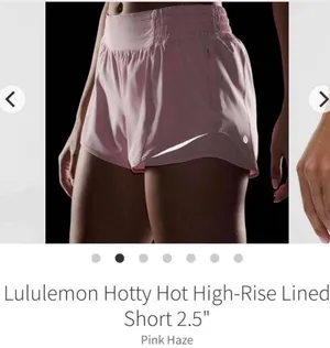Lululemon Hotty Hot High-Rise Shorts 2.5” Pink Haze Size 4 thumbnail 6