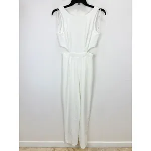NEW Lulus Moments to Remember White Sleeveless Wide Leg Cutout Jumpsuit Small thumbnail 8