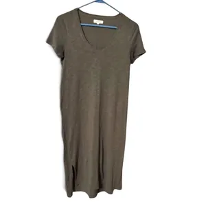 Madewell Olive Green T-Shirt Dress – Size Small – Short Sleeve Midi thumbnail 3