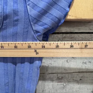 1468 | OFFLINE by Aerie OG Original Ribbed Lettuce Edge Crop‎ Top Blue Womens S thumbnail 3