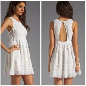 Free People Rocco White & Yellow Lace Dress thumbnail 2