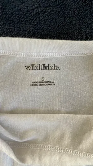 Wild Fable Women’s Basic Cropped Fitted Shirt Short Sleeve White Small thumbnail 3
