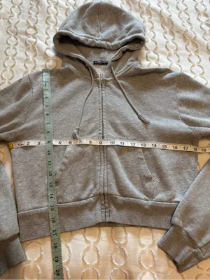 Brandy Melville Crystal‎ Hoodie Gray Full Zip thumbnail 6