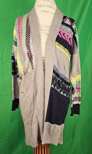 Daily Practice Anthropologie Womens Contrast Knit Cardigan Sweater‎ Small thumbnail 1