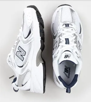 New Balance White and Gray Women's Shoes thumbnail 1