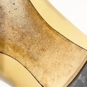 Tory Burch Size 10.5 Raleigh Patent Leather Ballet Flats‎ BEIGE Almond Toe thumbnail 6