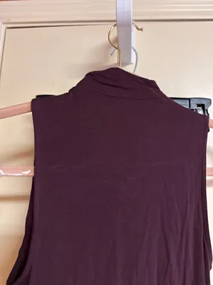 Express Sleeveless Mock Neck Brow Tank Top XS Casual Lightweight thumbnail 6