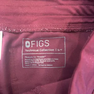FIGS Zamora Jogger Scrub Pants Burgundy Red W18SW2005T Women's Small Tall ST thumbnail 3