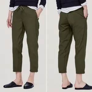 Lululemon Dance Studio Crop II Unlined Pants Dark Olive Women's 10 Drawstring thumbnail 2