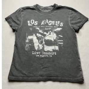 IML Los Angeles Rock n Roll Revival Tour Graphic T-Shirt‎ Gray Small thumbnail 1
