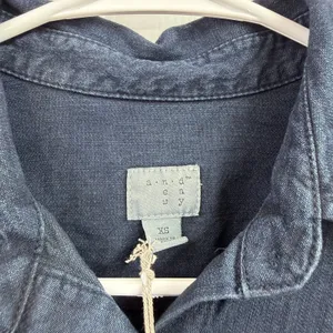 Universal Threads NEW indigo blue‎ dark wash 100% cotton long sleeve denim dress thumbnail 5