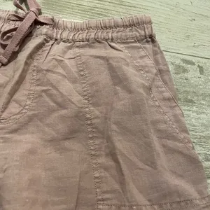 Cosmic Blue Love Purple Linen Drawstring Shorts thumbnail 2