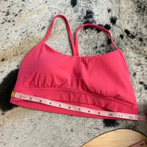 LULULEMON Flow Y Bra Nulu *Light Support A-C Cup Size 8 Sport Bra Pink‎ thumbnail 6