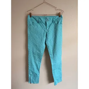 Lilly‎ Pulitzer Skinny Pants Womens 2 Blue Worth Skinny Mini Zip Polka Dot Ankle thumbnail 2