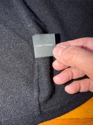 Saks Fifth Avenue 100 % Cashmere Black Cropped Bolero Shrug thumbnail 6