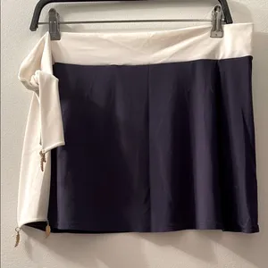 Swim Bathing Suit Blue & White Cover Up Skirt thumbnail 2