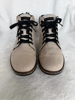 Dr. Martens Shoes Maelly Womens Size 8 Khaki Canvas Lace Up Air Wair AW004 thumbnail 4