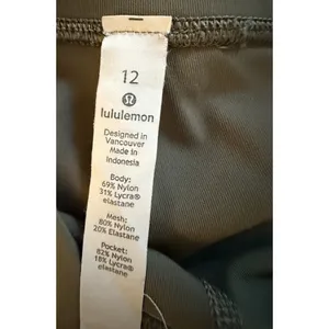 Lululemon Wunder Under Leggings Size 12 Sage Olive Green Sweat Wicking Stretch thumbnail 7