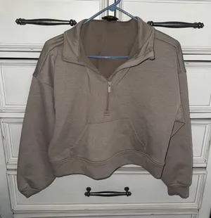 Zenana half zip Brown Size M thumbnail 1