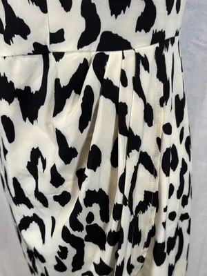 SheIn Animal print cross neck faux wrap midi dress size medium thumbnail 6