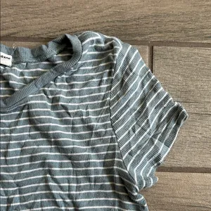 Garage Gray blue Striped Short Sleeve Tee thumbnail 3