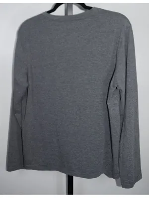 Overstimulated Gray Graphic Long Sleeve Tee Casual Statement Top Size XL thumbnail 2
