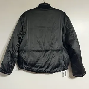 Urban Outfitters Women's Dawn Black Satin Bomber Jacket Full Zip Size Small‎ thumbnail 9