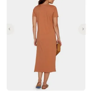 MATE The Label Dana Midi T-Shirt Dress 100% Organic Cotton Clay Size XS thumbnail 3