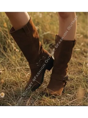Steve Madden RUSKIN Moto boots Brown Chestnut Suede Leather country Cowgirl 8M thumbnail 2