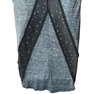 We The Free Studded Slub Jersey Tank Top Deep Blue‎ Black Rocker Grunge M thumbnail 7